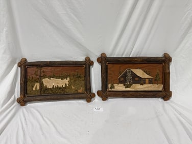 A pair of Rustic Wall hangings