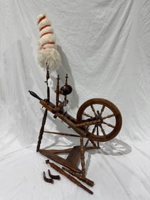 Antique Flax Spinning Wheel