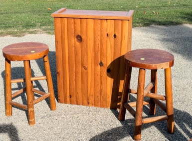 Habitant Style Bar with stools