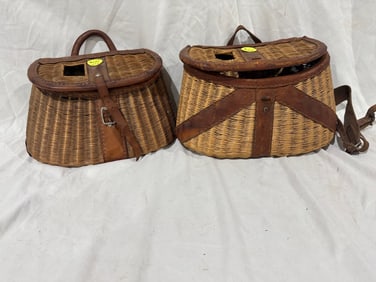 2 Antique Fishing Creels