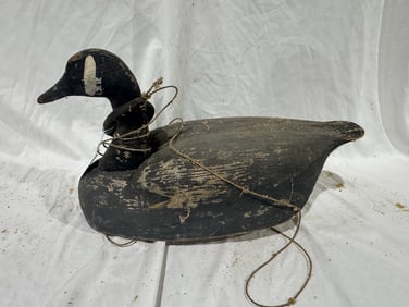 A Large Carved Goose Decoy