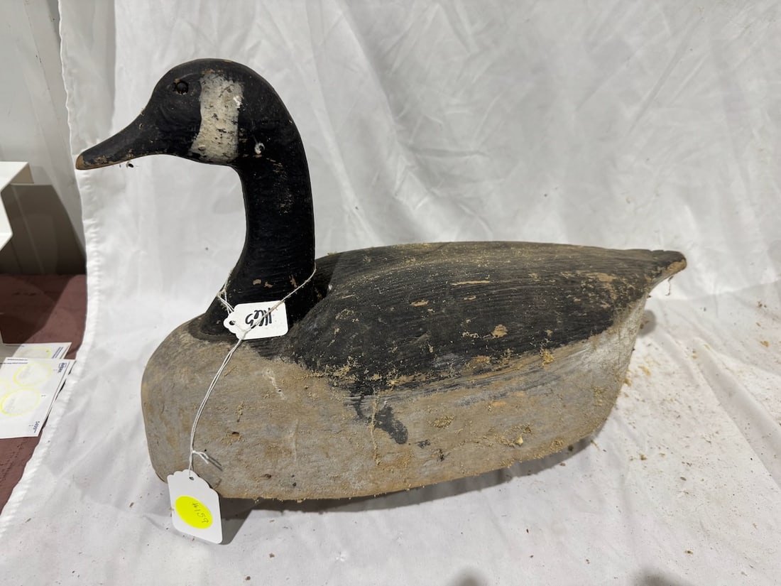 A Canadian Goose Decoy: 21" x 14" tall