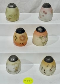 Group of Victorian Egg-Shaped Salt & Pepper Shakers