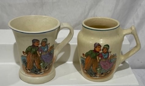 2 Roseville Creamware Mugs