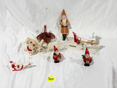 Group of Santa's, Sleighs