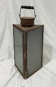 Antique Triangular Candle Lantern