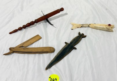 Grouping of 4 Antique Items