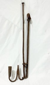 Antique Adjustable Rush & Candle Holder