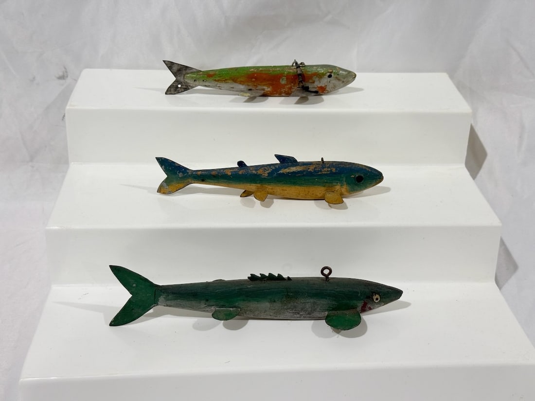 Antique Spearing Decoys: 3 Total; Longest is 8"