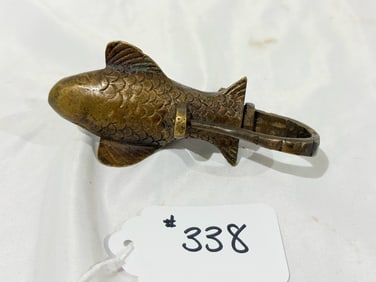 Vintage Brass Fish Shape Padlock