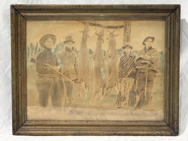Antique Hunting Scene Photograph