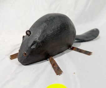 A Rare Hand-Carved Beaver