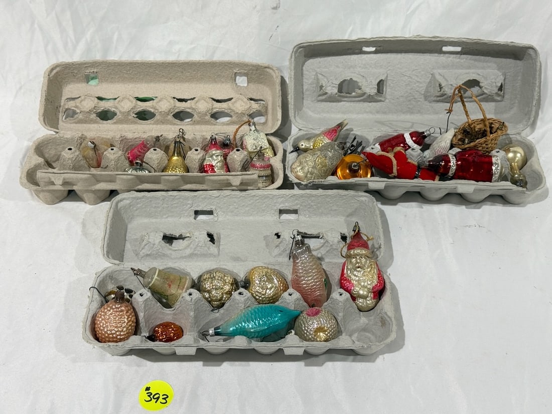 Group of Christmas Decorative Bulbs: Approximately 25 items