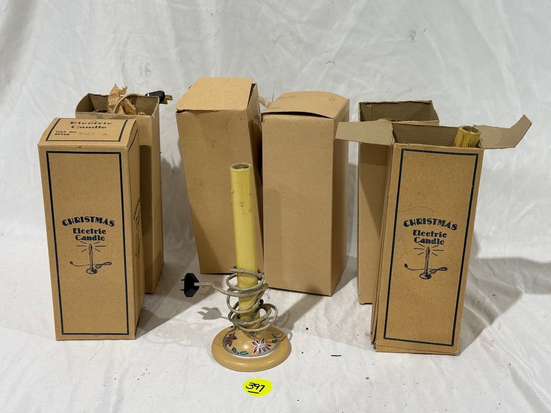 Group of Christmas Candles: 6 Total; Some with Original Boxes