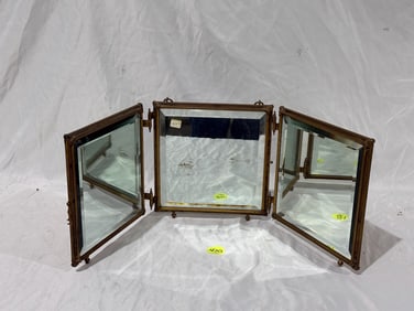 Antique Tri-Fold Dresser Mirror