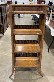 Antique Wicker Magazine Rack