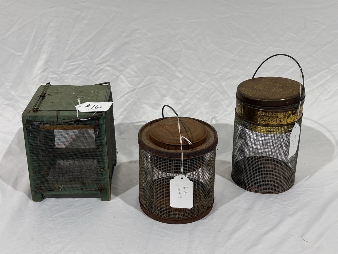 3 Primitive Cricket Cages (1 of 2)