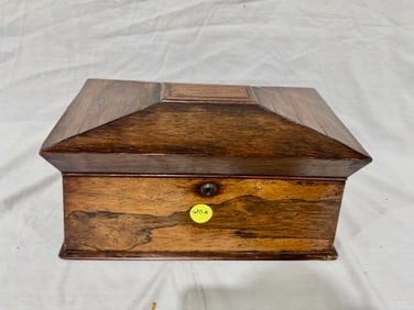 Antique Rosewood Tea Caddy