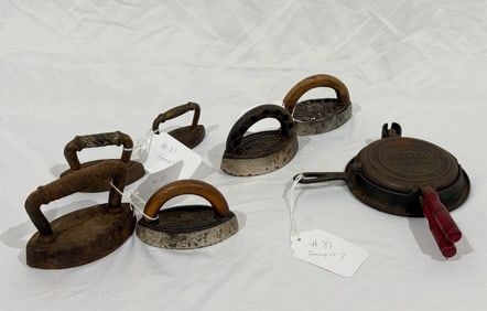 Cast Iron Toy Irons & Waffle Iron
