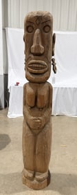 Large Carved Totem Pole Figure