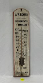Antique Wooden Advertising Thermometer