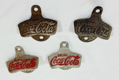 4 Cast Iron Coca-Cola Bottle Openers