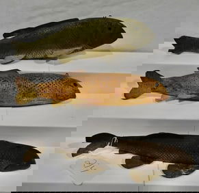 3 Large Carved Decoys