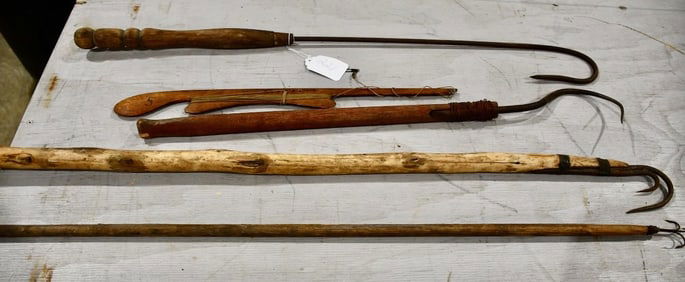 Group of Fishing Gaff Hooks