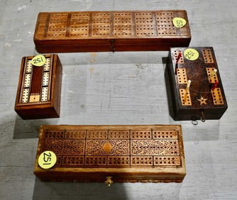 4 Cribbage Boxes