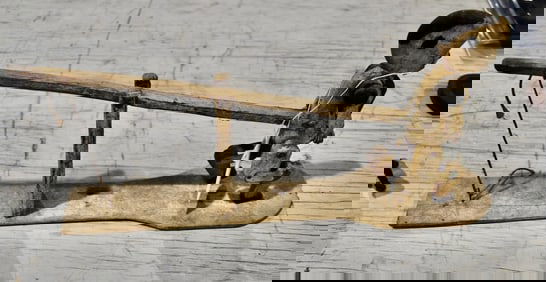 Folk Art Articulated Walking/Dancing Toy