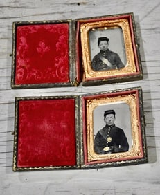 2 Civil War Soldier Tin Types