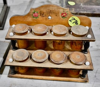 Unusual Spice Cabinet w/Rack