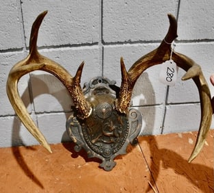 Excellent Cast Back Antler Mount