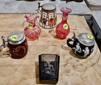 Group of Antique Glass Items