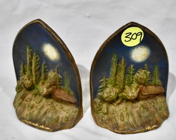 Pair of Cast Iron Bookends