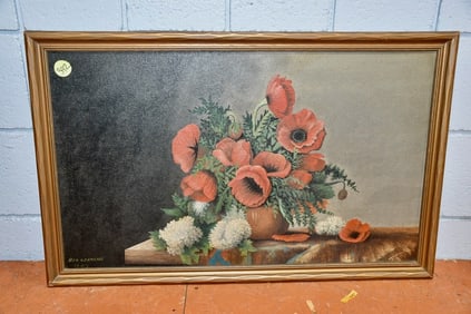 Painting of Red Poppy's