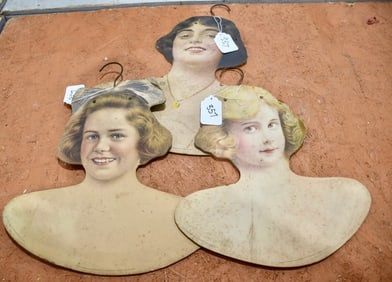 3 Antique Garment Hangers