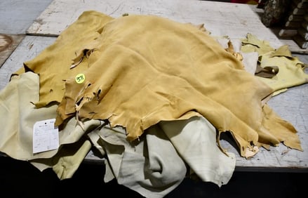 Large Group of Leather Hides