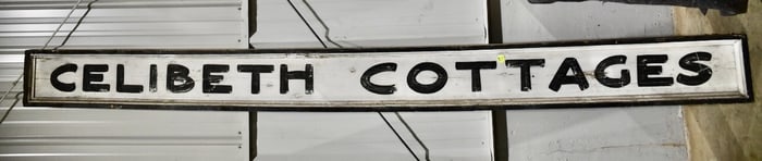 Large Antique Sign "Celibeth Cottages"