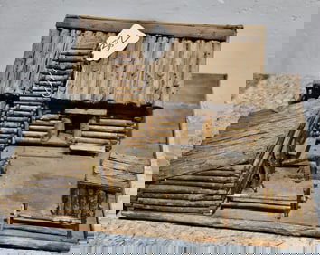 Folk Art Log Cabin & Outbuildings