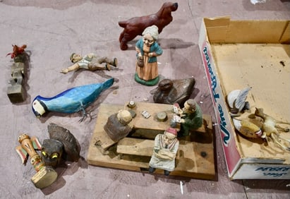 Group of Carved & Painted Figures