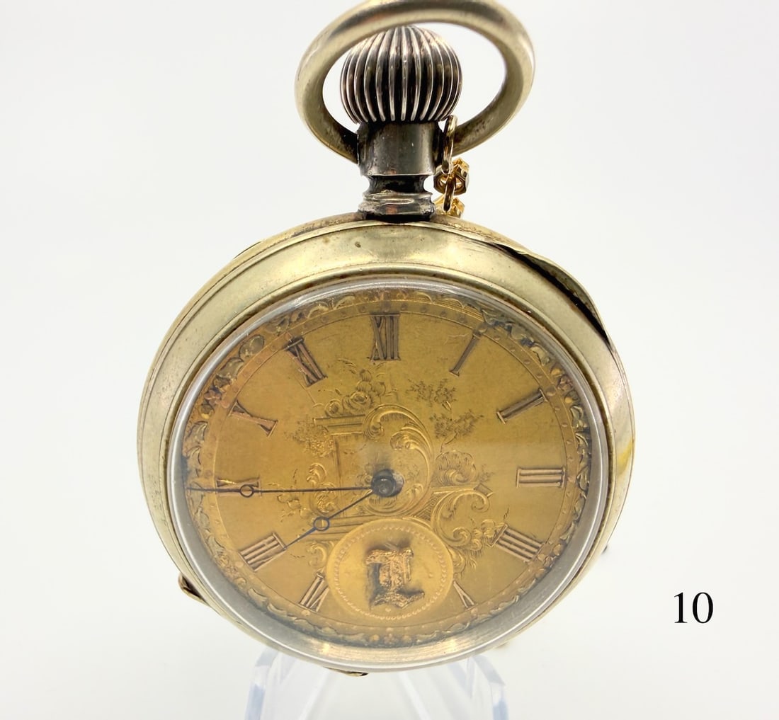 Pachtmann & Moelech "Loaner" Pocket Watch: 14k?? dial, movement not original to case.
