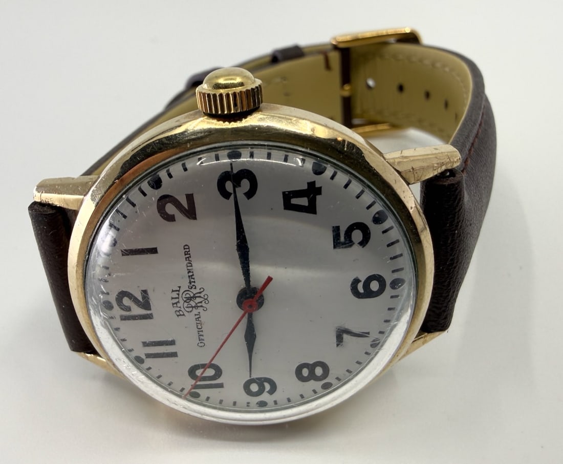 Ball Official Railroad Wristwatch: Standard 25, 10k gold filled. 39.9g