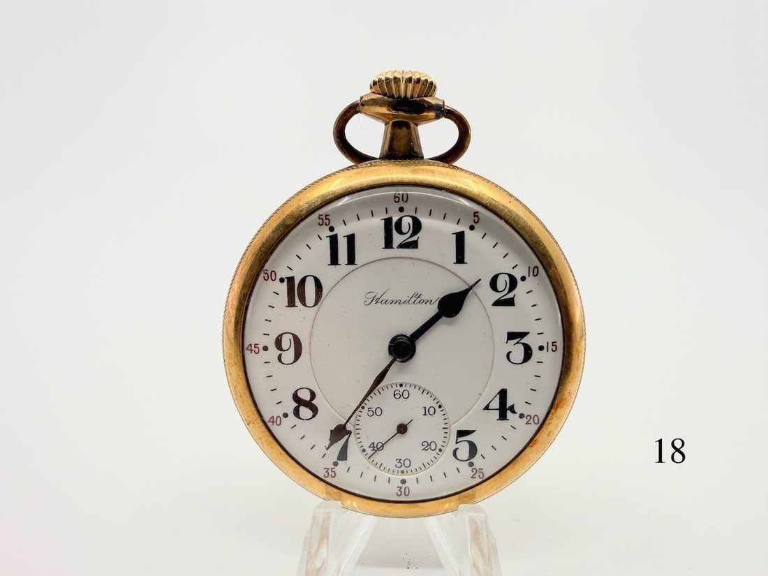 Hamilton 992 Pocket Watch: 21j, 16s, adj., 5pos, L.S., G.C.W., no. 1197838, case no. 6047831