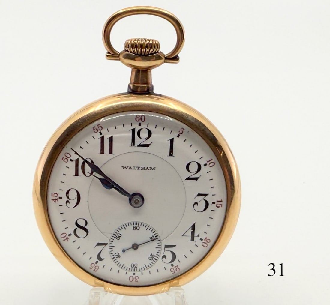 Waltham Vanguard RR Pocket Watch: 16s, 23j, L.S., 5 pos. no. 16016115, case no. 1449763. c1907