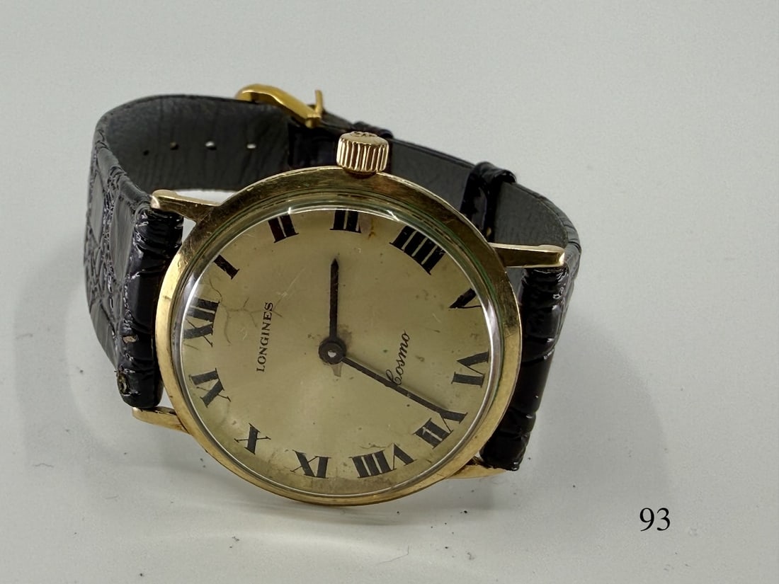 Longines "Cosmo" Wristwatch: 10k G.F., c1960's. Total Weight with band 21.1g