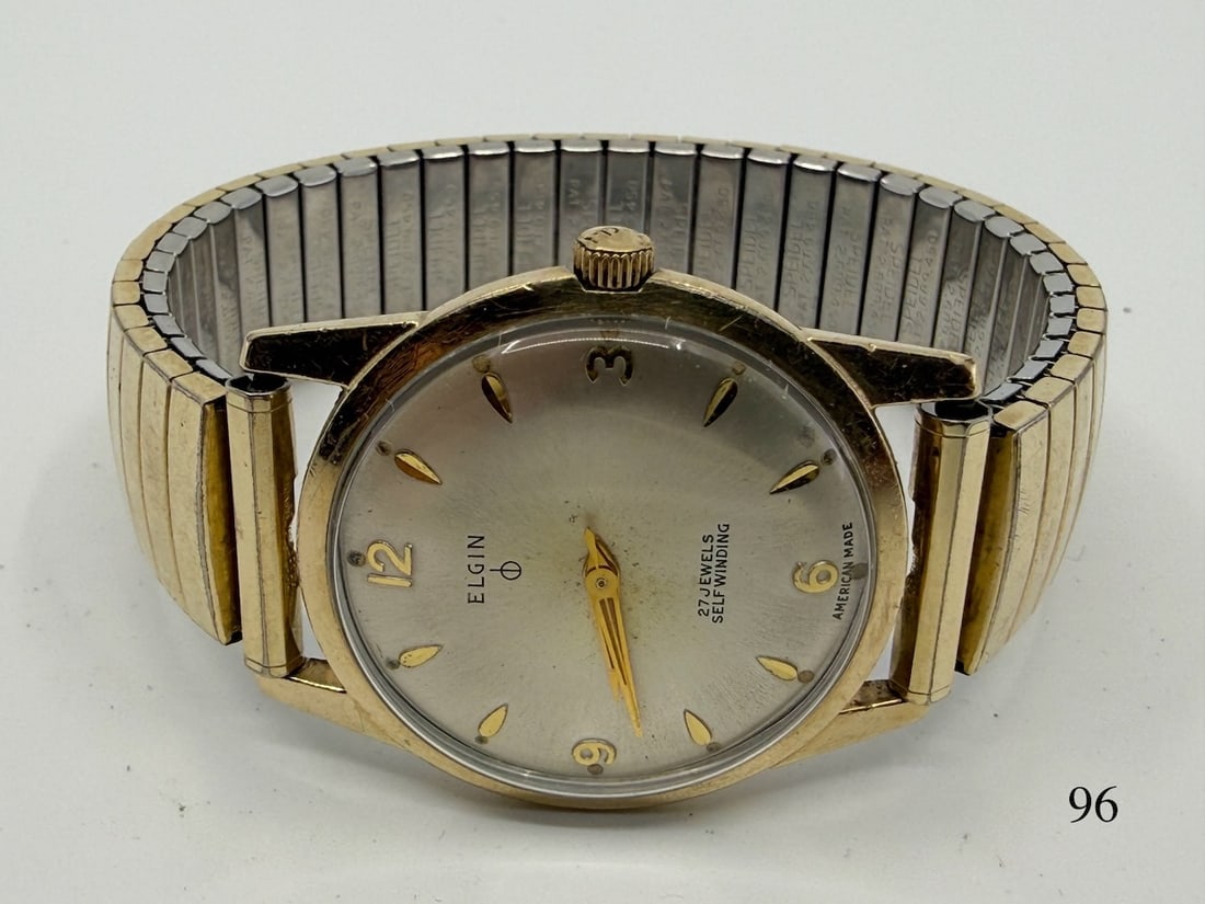 Elgin Automatic Wristwatch: 27j, ,G.F./S.S., self winding.