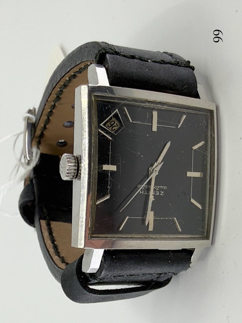 Zenith Automatic Wristwatch: Auto-wind, date @ 5:00, SS.