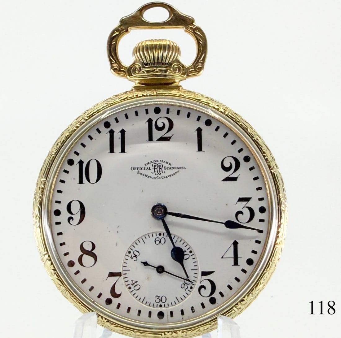 Ball 999 Pocket Watch: 16s, 23j, Hamilton case.