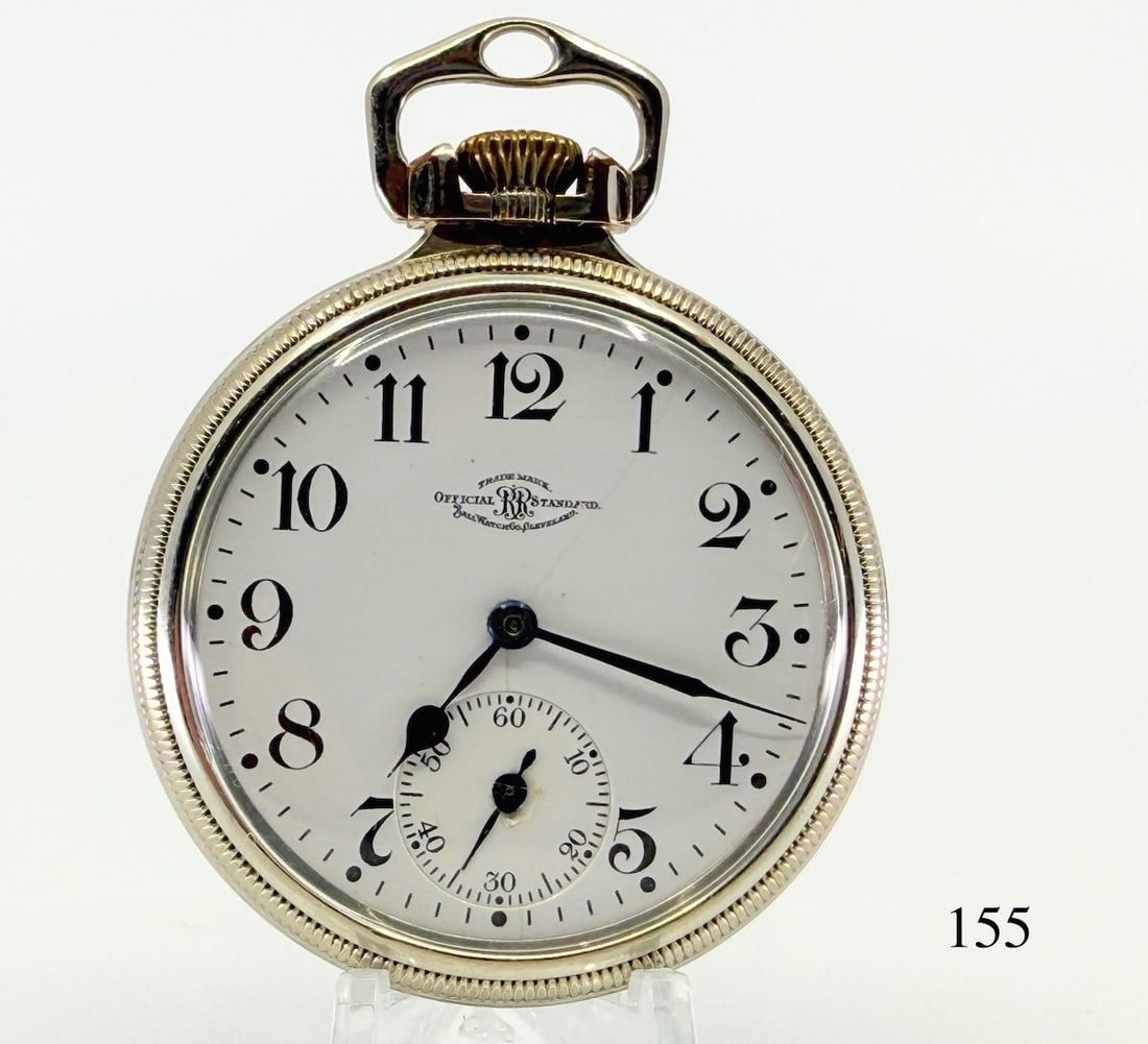 Ball "Official RR Standard" Pocket Watch: 999 Hamilton,16s, 21j, B634396, Ball case no 7851623, 14k gold filled, c1925. Total Weight 100.4g